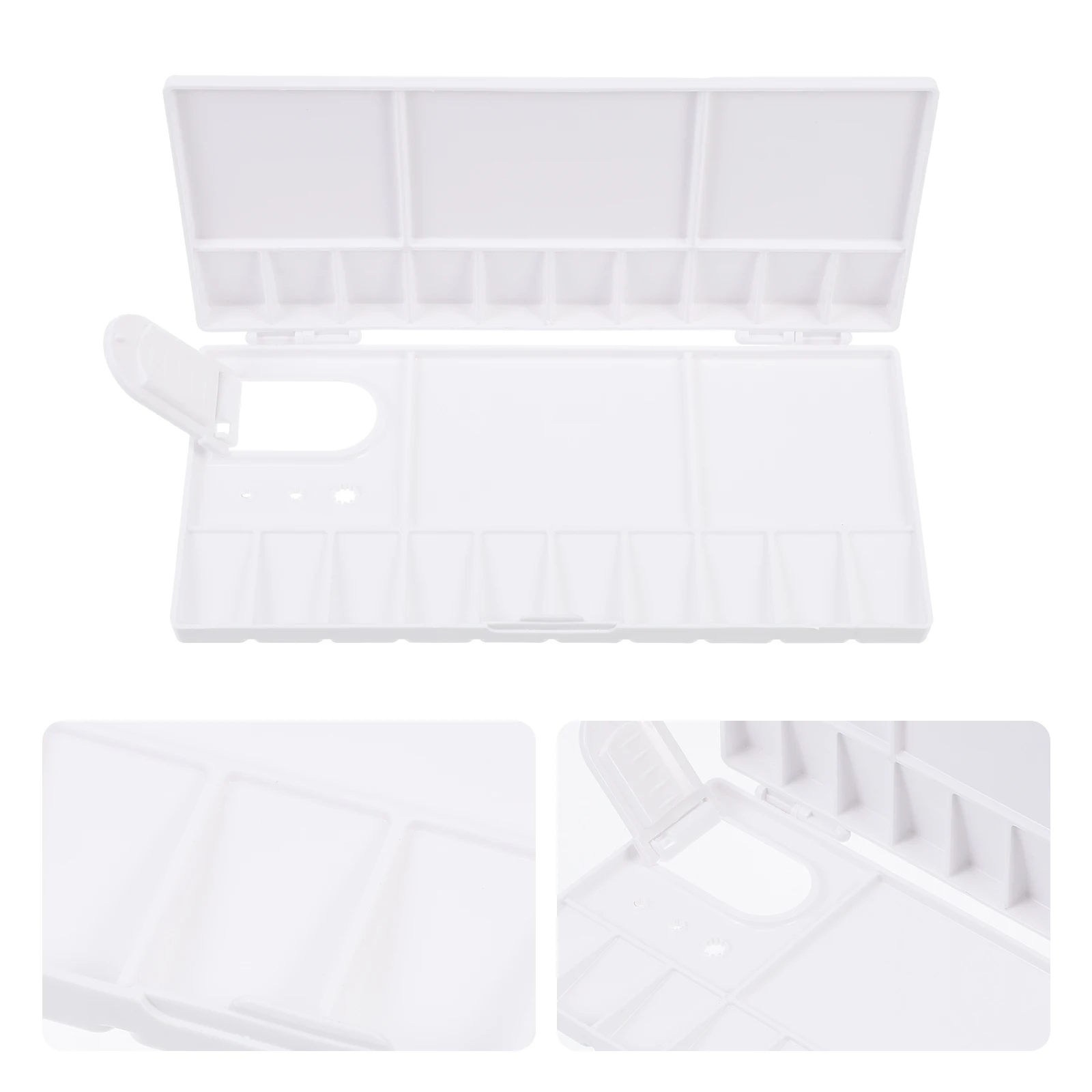 3pcs Watercolor Pigment Mixing Mixing Trays Durable Plastic Paint Color Storage With 25 Grids Compartments For Artists Students