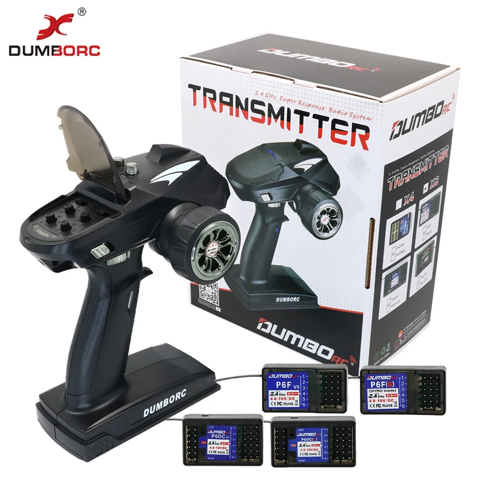 DumboRC X6 2.4G 6CH Transmitter Remote Control With P6F/P6DC (Gyro