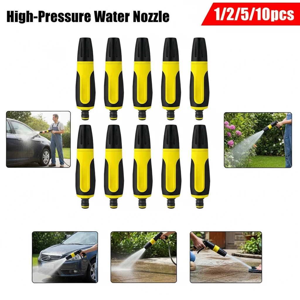 High Pressure Water Gun for Home Use - Adjustable Spraying Nozzle for Flowerbeds Vegetable Gardens Balcony Washing