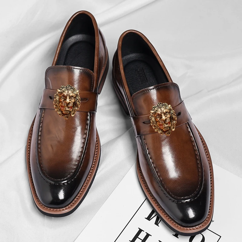 

Men's Large Size European Style Oxford Leather Shoes for Business Casual Wear - Slim Pointed Toe Cross-border Shoes