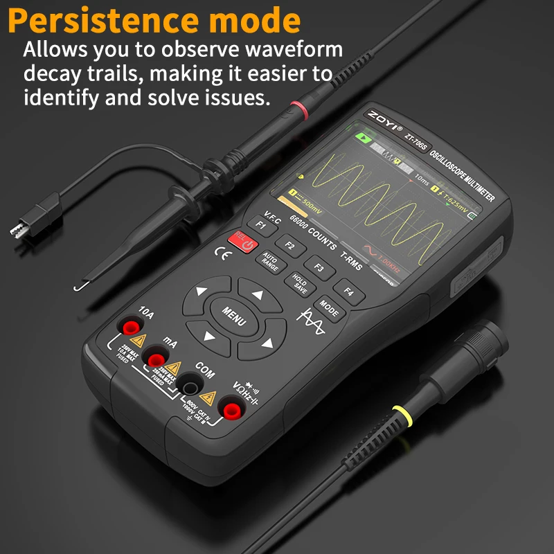 Auto-Oszilloskop-Multimeter ZOYI ZT-706S 3-in-1 True RMS Digitalmultimeter mit Signalgenerator für Fahrzeugreparatur – Detail 6
