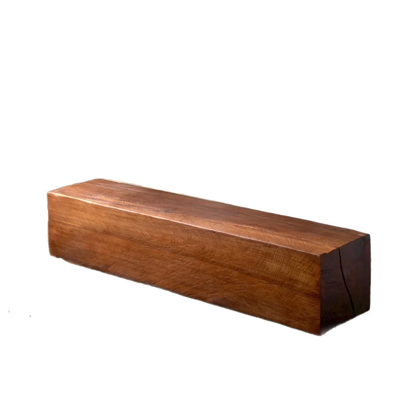 

pure solid wood bench wooden pier B & B clothing store casual shoe changing stool wabi sandy wind rectangular log coffee table