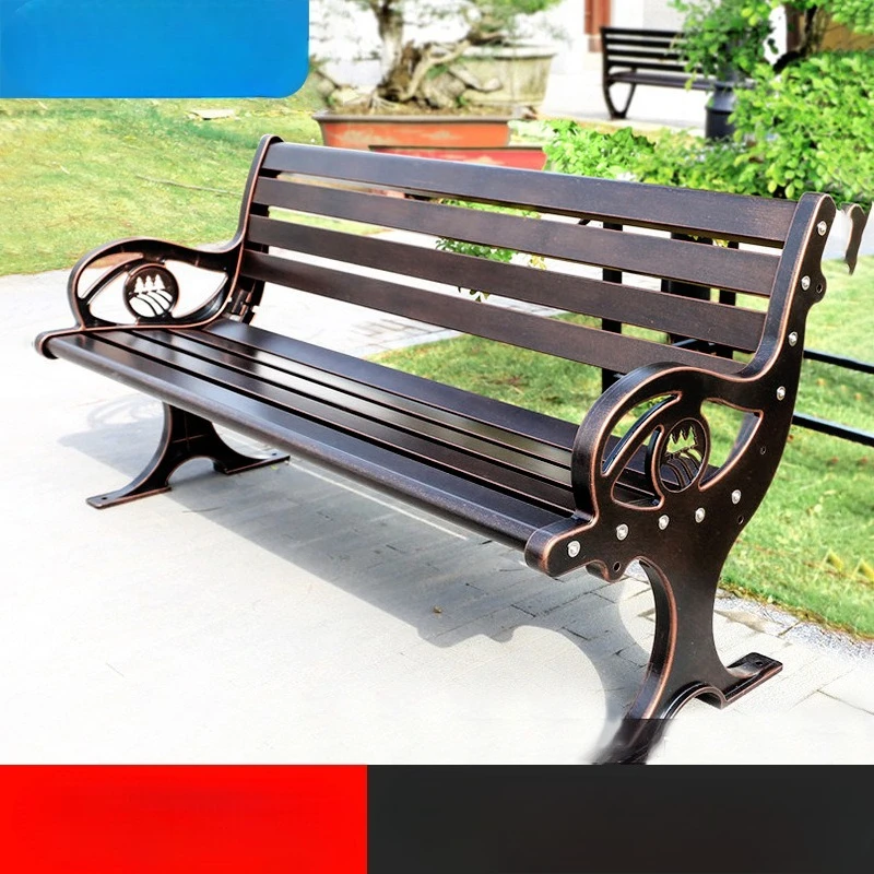 

Park chair Outdoor bench Scenic spot Square chair Community Garden leisure chair Cast aluminum wrought iron outdoor backrest ben