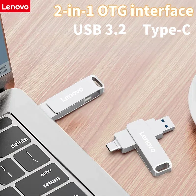 لينوفو الأصلي 16 تيرا بايت محرك فلاش USB USB 3.2 عالية السرعة نقل فلاش معدني نوع-c ذاكرة USB 2 في 1 مقاوم للماء U القرص #2