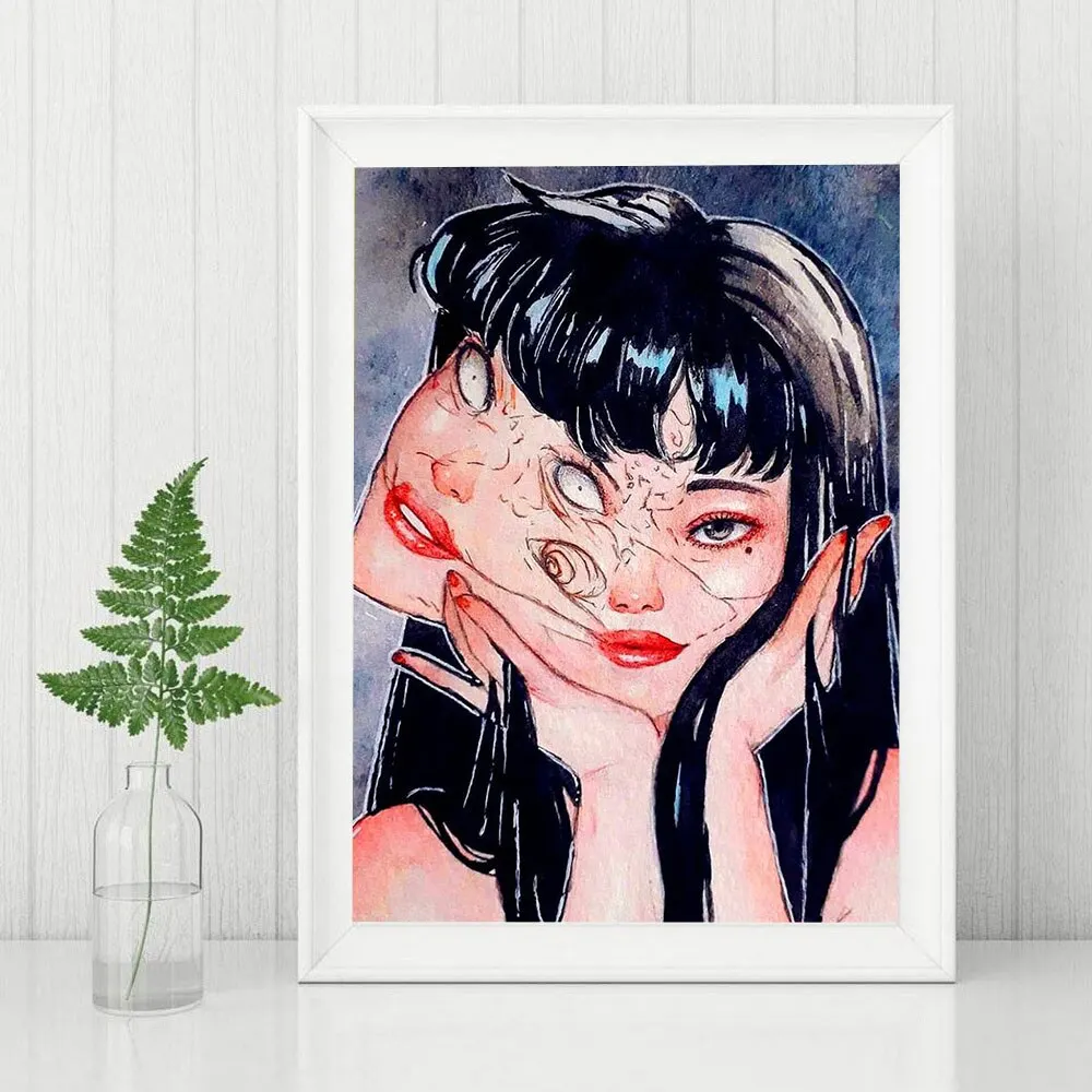 Diamond Painting Anime Horror Girl Picture 5D DIY Full Diamond Mosaic Embroidery Cross Stitch Kits Christmas Home Decor Cuadros