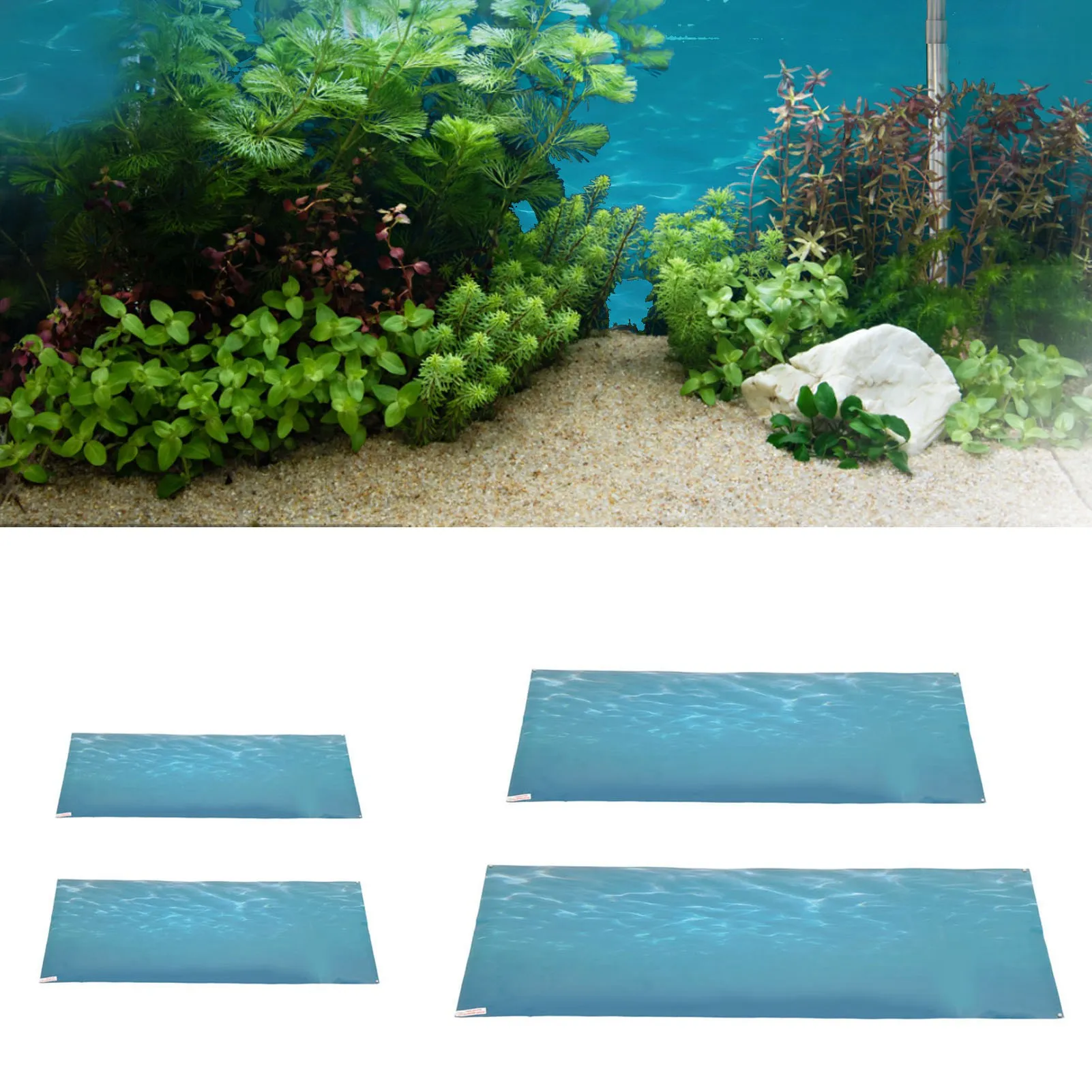 Aquarium Wallpaper Decoration Fish Background Sticker PVC Self Adhesive 3D Sea Pattern Aquarium Poster Decoration