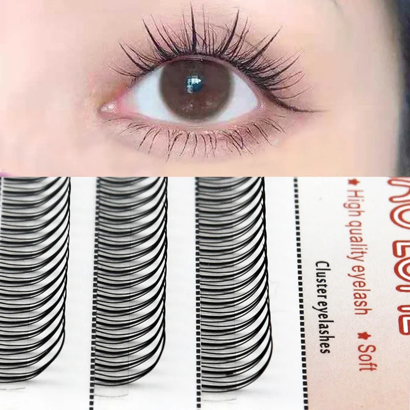 New A shape Eyelashes 1 box/120 bundles Natural Eyelash Extension 3D Russian Individual Eyelashes bundle Makeup Tool Wholesale