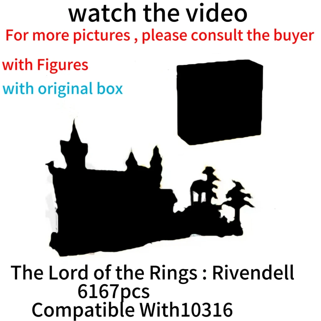 Original Box 6167pcs 10316 Famous Rings Rivendelled Building Blocks European Castle Bricks Toy Kids Christmas and birthday gifts