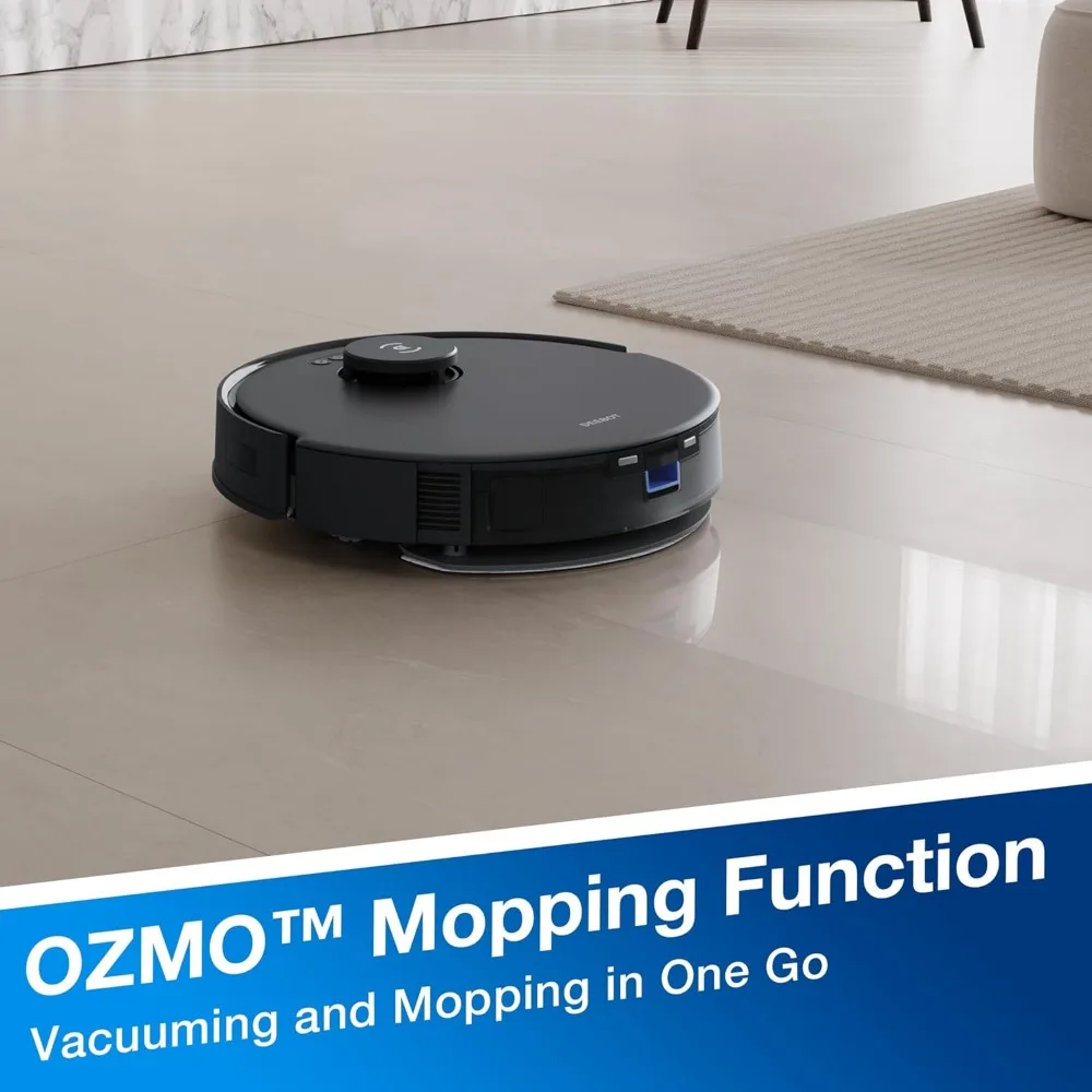 ECOVACS Robot Vacuum and Mop,w/Bagless Self Emptying Station,8000Pa Powerful Suction,Anti-Tangle Technology,Perfect for Pet Hair