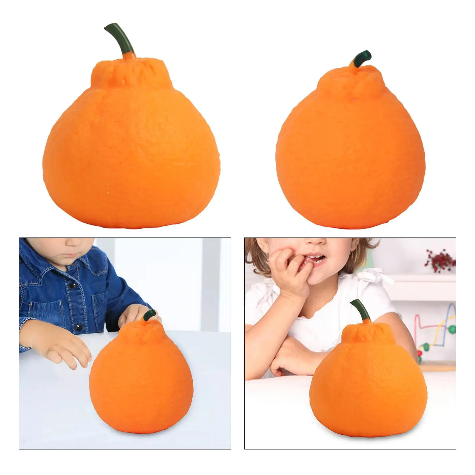 Juguete antiestrés naranja, accesorios de decoración suave, recuerdo de fiesta, juguete novedoso, juguetes para niños, juguete para apretar frutas, juguete sensorial para niños y adultos