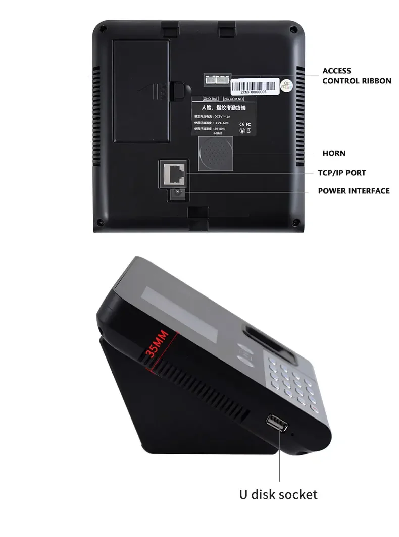 H-F630 Access Control System  Face recognition biometric fingerprint attendance machine