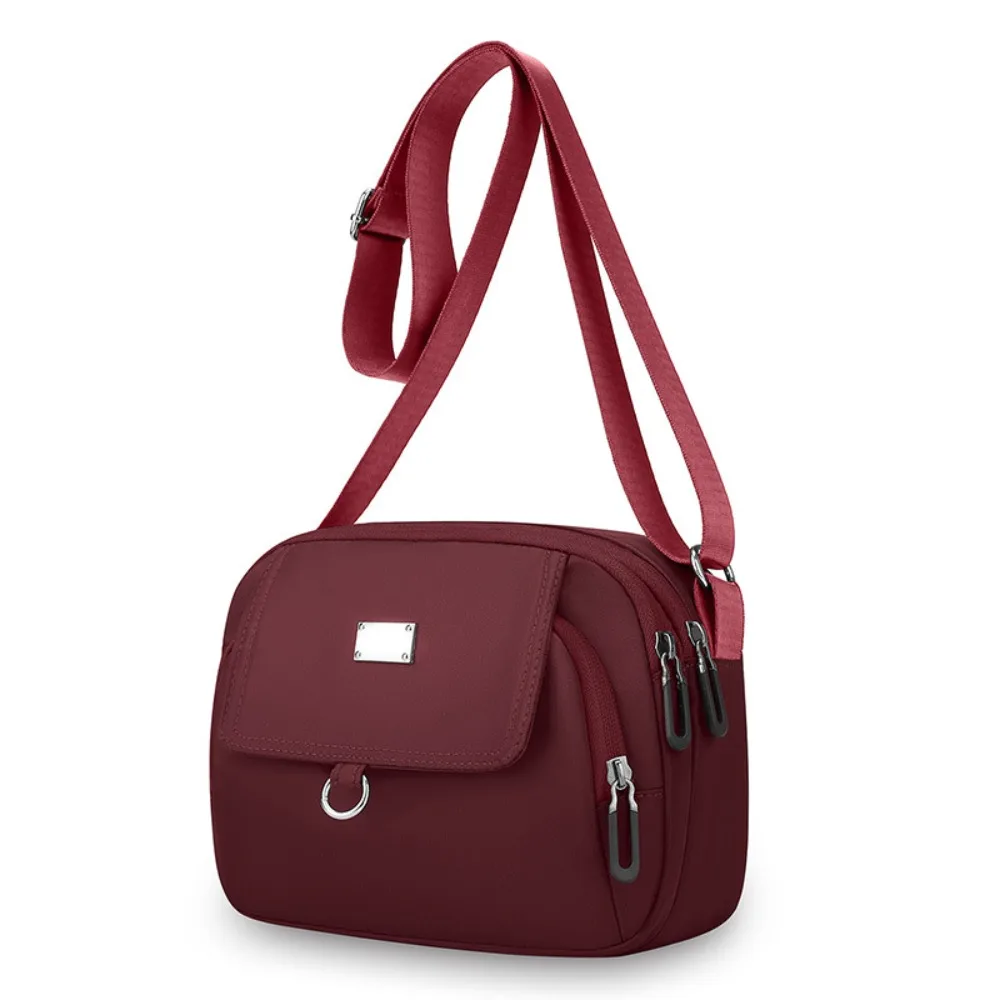 Bolso para madre de mediana edad con cremallera, bolso de hombro para teléfono móvil de gran capacidad con múltiples bolsillos, usos, tres capas