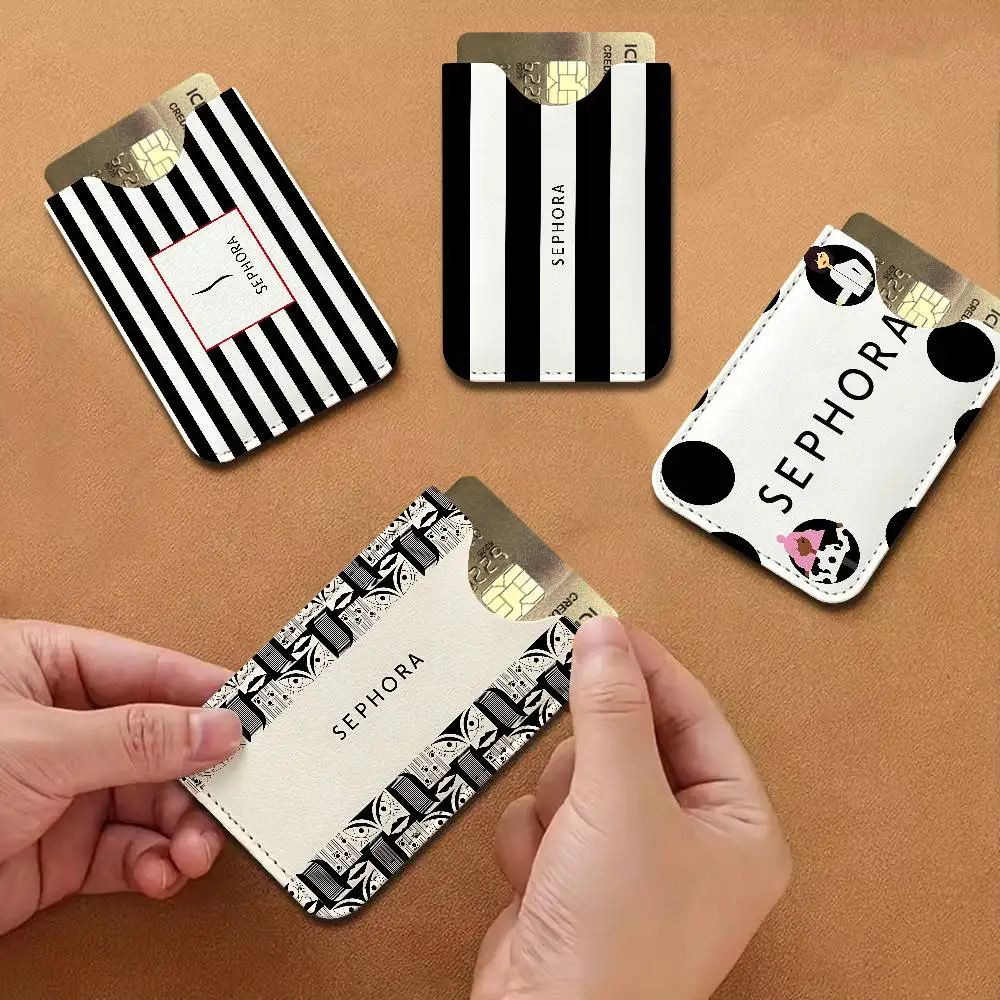 Beauty Retailer S-Sephora Card Protect Credit Bank Card Holder Case Slim Wallet Protector for Men Travel Shopping