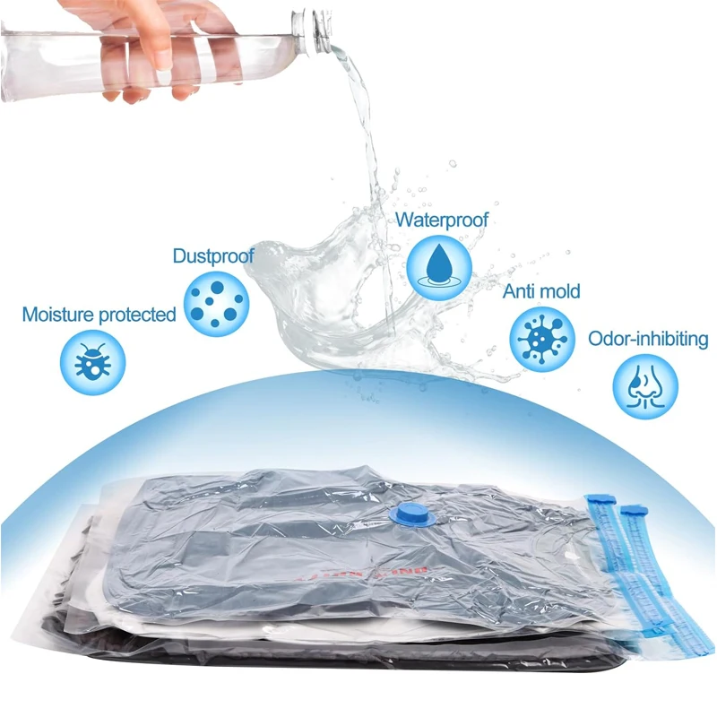 Vacuum Storage Bags 1/5/10pcs Vacuum Bag for Clothes with Pump Vacuum Sealed Bags Compression for Comforters,Blankets,Bedding