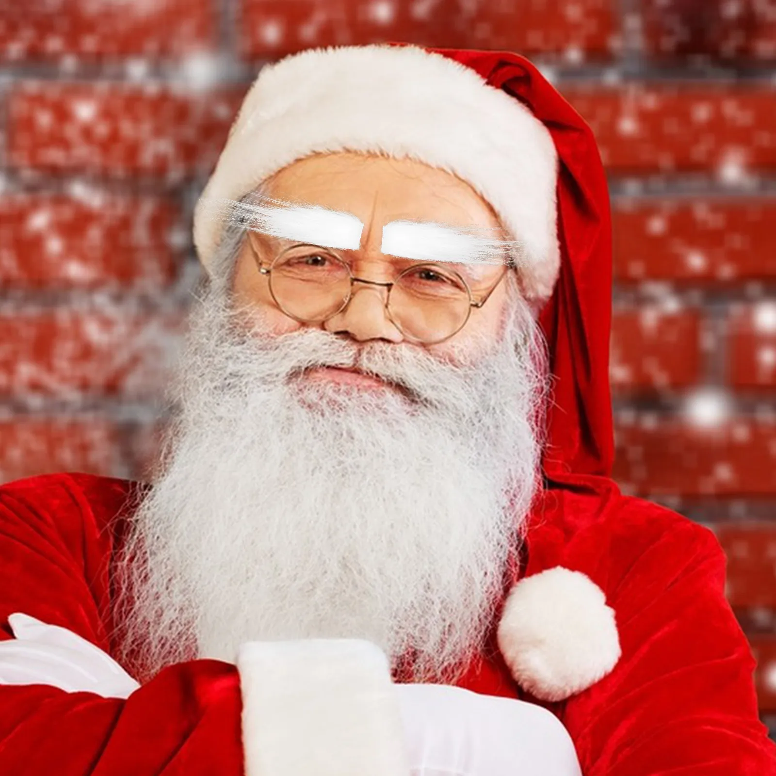 

2Pcs Santa Eyebrows Party Costume Accessories Durable Long Lasting Masquerade Props Fun Decorations
