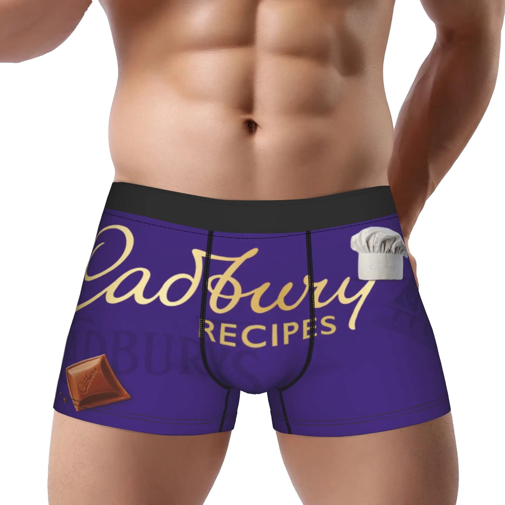 Purple Cadbury Underpants Breathbale Panties Man Underwear Ventilate Shorts Boxer Briefs