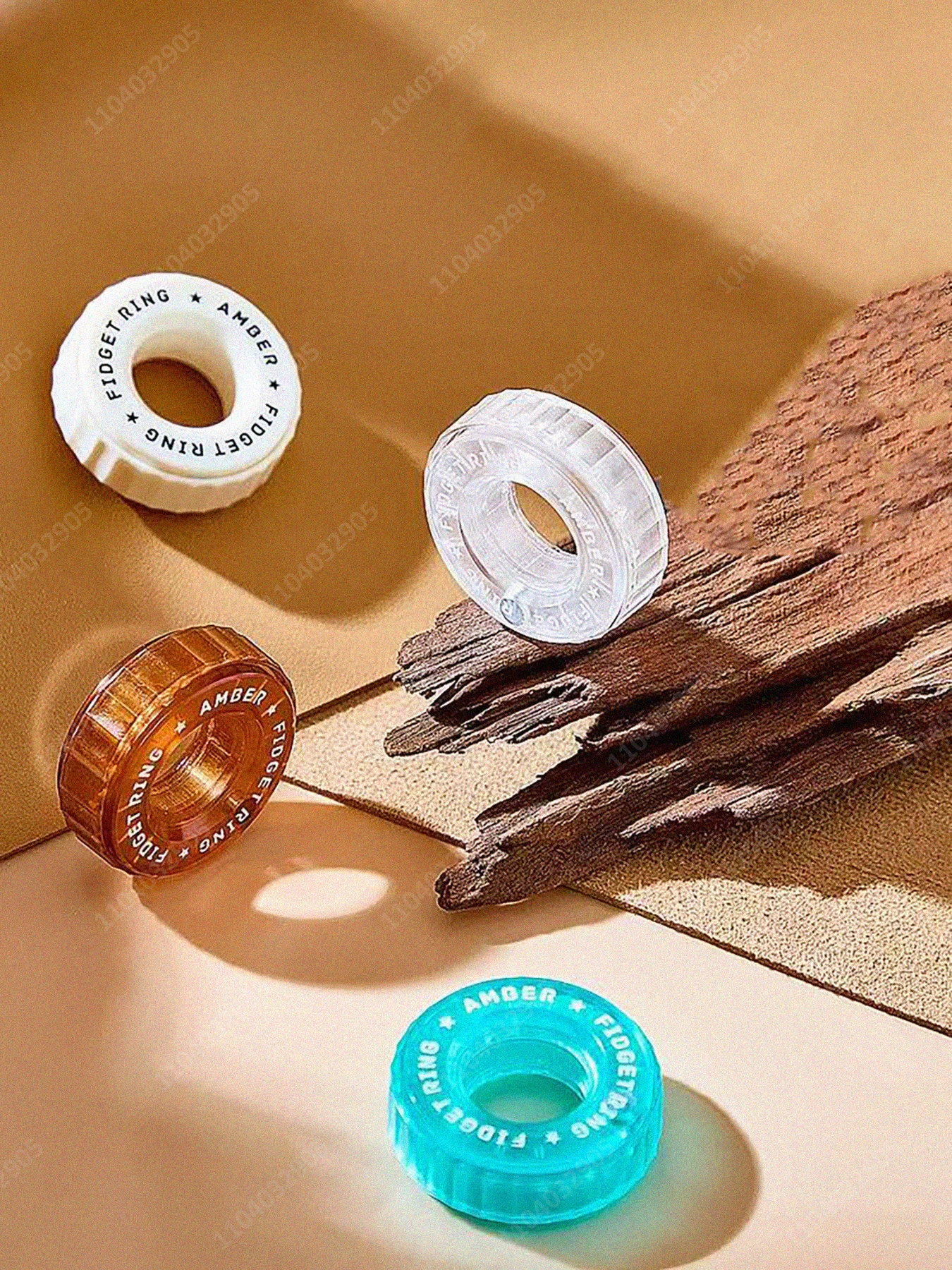 EDC تململ المنزلق الجليدية كريستال المغناطيسي اسئلة حلقة كثيفة متعددة القسم لعبة تململ مع سبينر لتخفيف التوتر ADHD الحسية #3