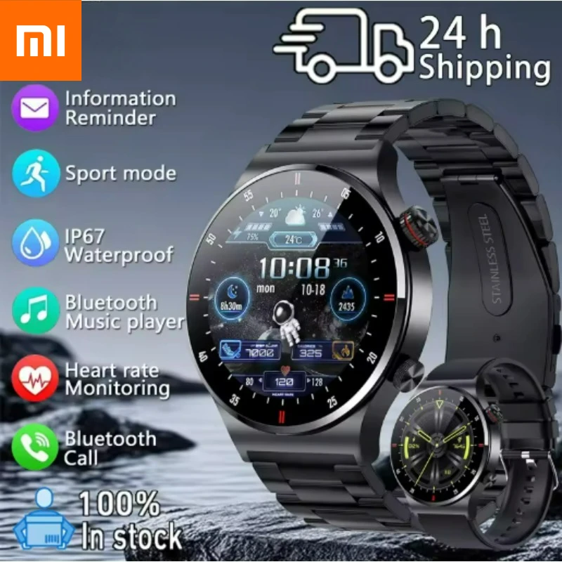 Xiaomi nuevo NFC Bluetooth llamada reloj inteligente hombres pantalla completa GPS pulsera deportiva impermeable ECG salud SmartWatch para IOS Android