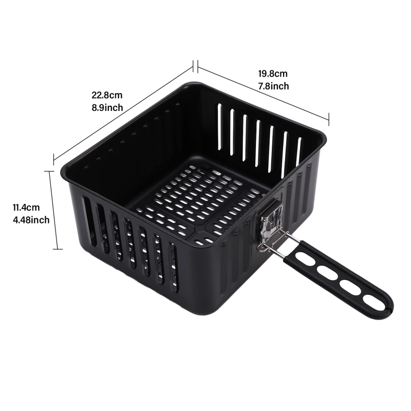 M2EE 6L/203oz Air Fryer Basket Roasting Basket Bakeware Fry Basket for GowiseCOSORI Kitchen Cookware