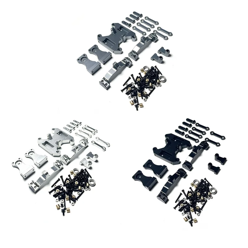 Kit de balancín de placa de chasis de equilibrio de Metal para WPL B16 B36 1/16 RC, piezas de actualización de coche, accesorios modificados, negro