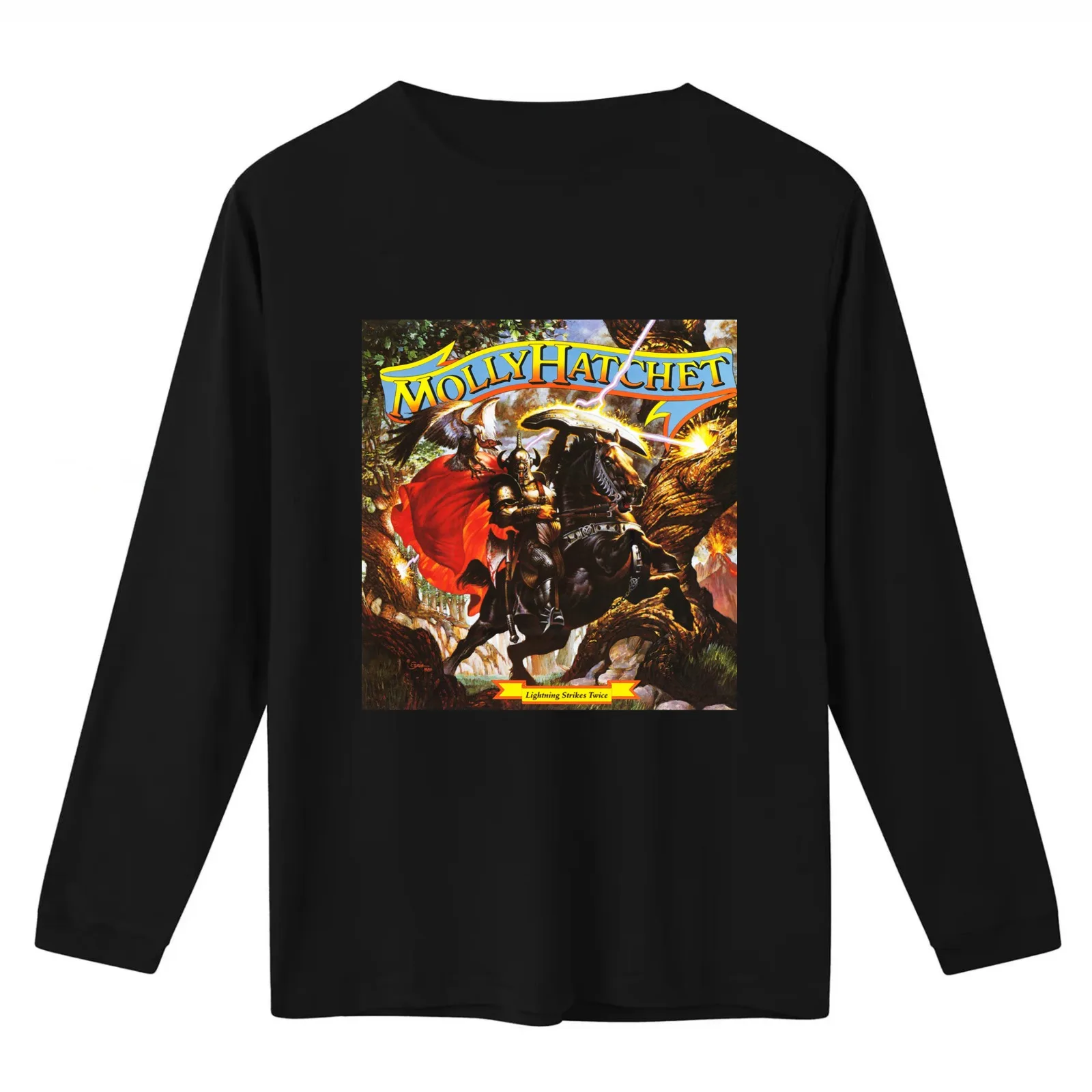 molly hatchet lightning strikes 2021 kakakatin T-Shirt Summer Casual Cotton Tee Oversized Streetwear Tops Unisex Men Women