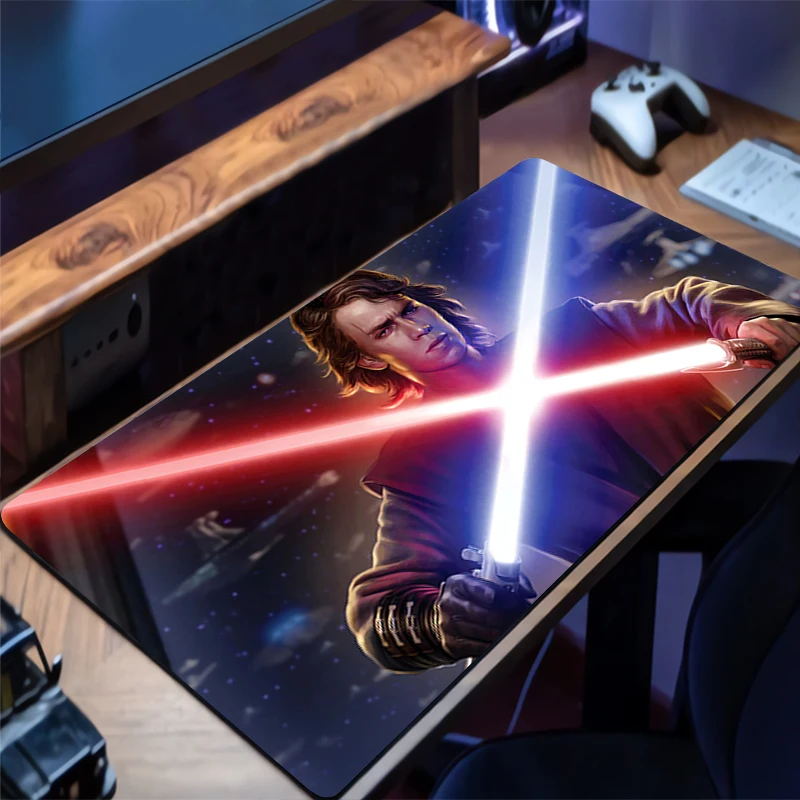

Gaming Mouse Pad Computer Desk Mat S-star W-wars Anakin Skywalker Keyboard Pad Laptop Rubber Non-slip Back Mousepad Cushion