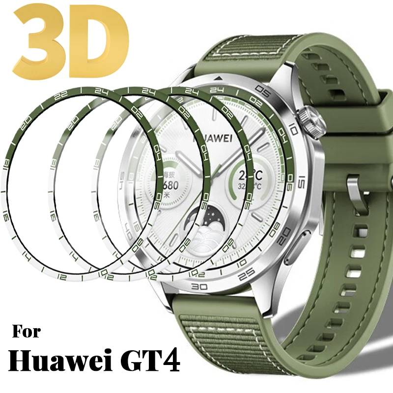 5/3/2/1pcs Soft Glass Smartwatch Screen Protector for Huawei Watch GT4 46mm 3D Curved Protective Flm for Huawei Watch GT4