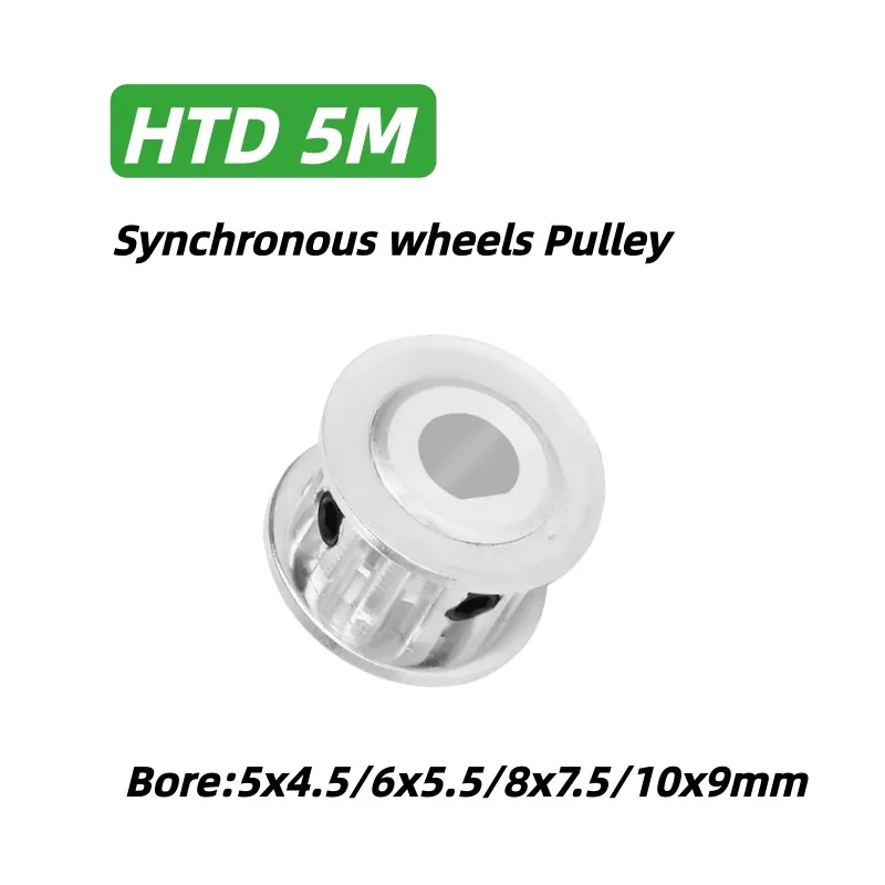 HTD 5M D Hole Timing Pulley 12T 14T 15T 16T 18T 22Teeth D-shaped Bore 5x4.5 6x5.5 8x7 8x7.5 10x9mm Slot Width 16mm 21mm