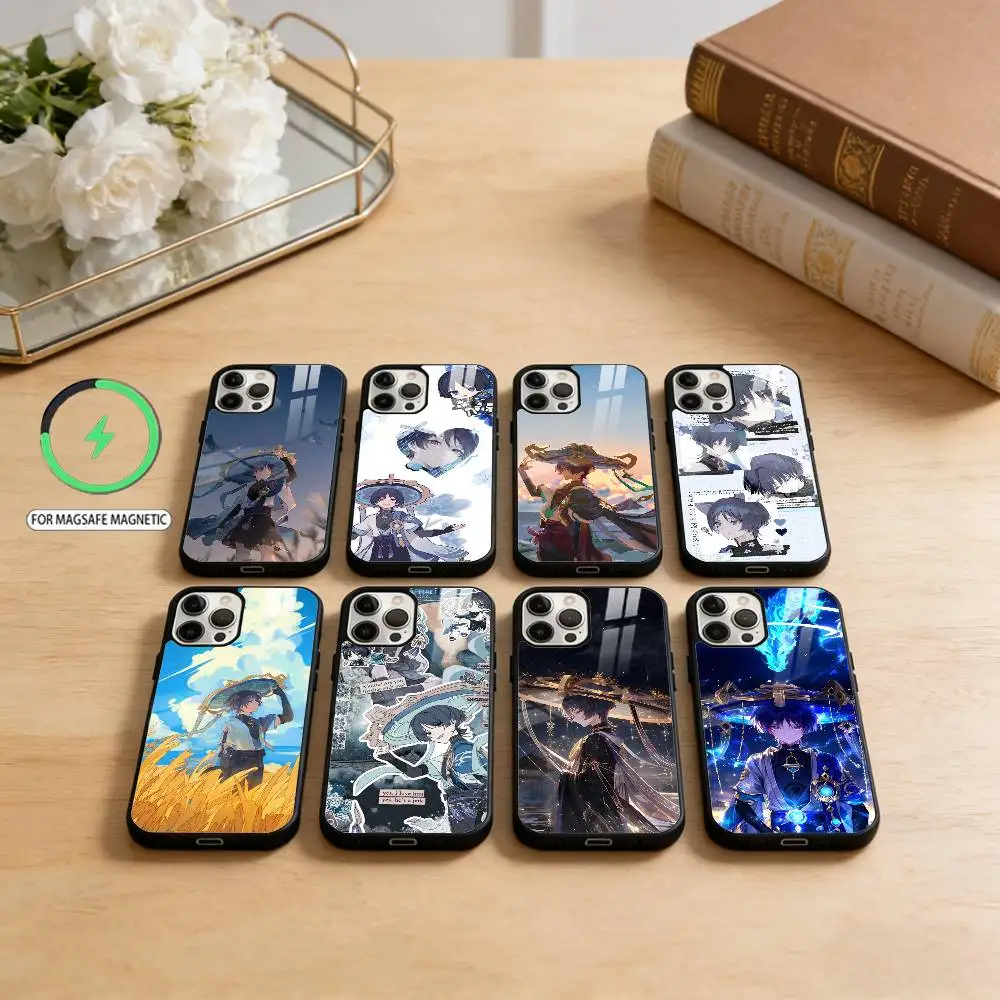 

Genshin-Impact-S-Scaramouche Phone Case For iPhone17,16,15,14,13,12,11 Plus,Pro Max Magnetic For Magsafe Wireless Charging
