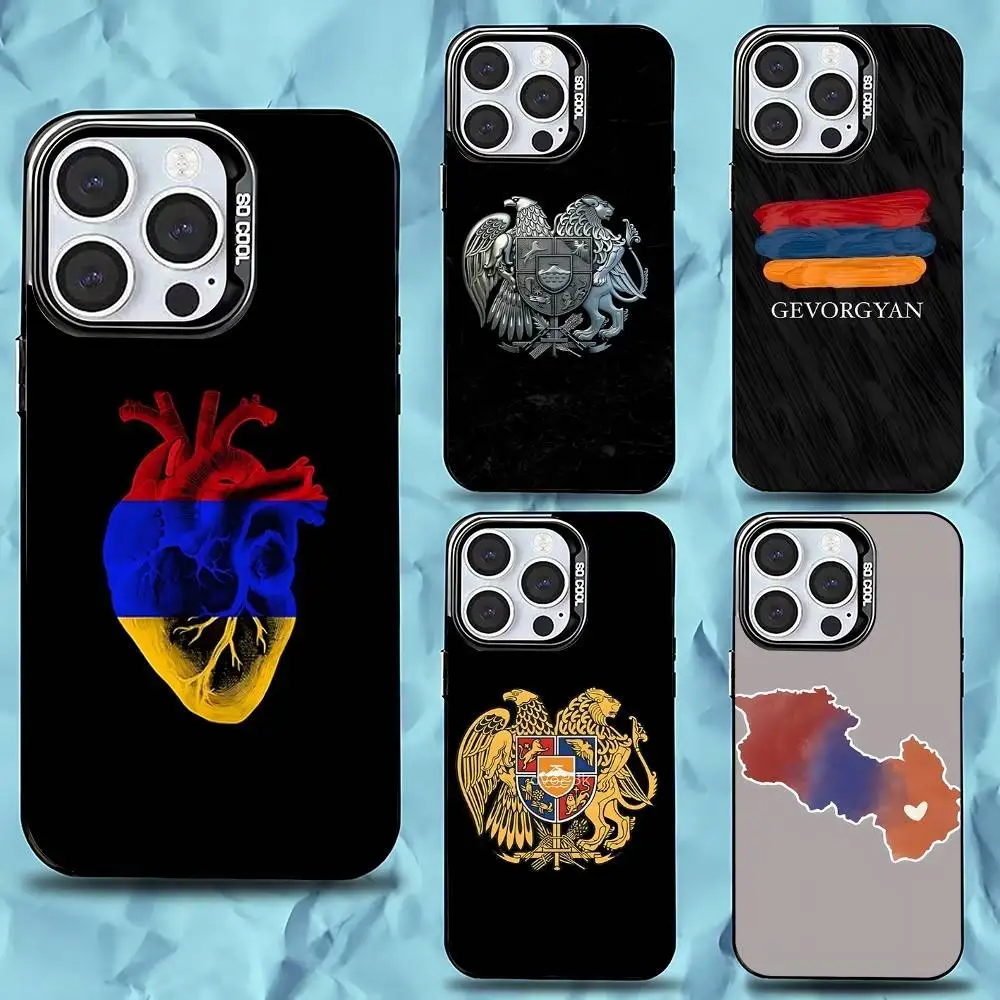 

Armenia Flag Passport ART Phone Case For iPhone 16,15,14,13,12,11,Pro,Max,Plus,Mini,XS,SE Anti Fall Black Matte Hard Bumper