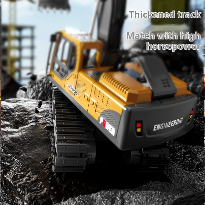 Excavadora Rc de pequeña proporción, camión sobre orugas 3 en 1, excavadora de aleación, coche controlado por Radio, modelo de ingeniería, regalos para el Día de los niños