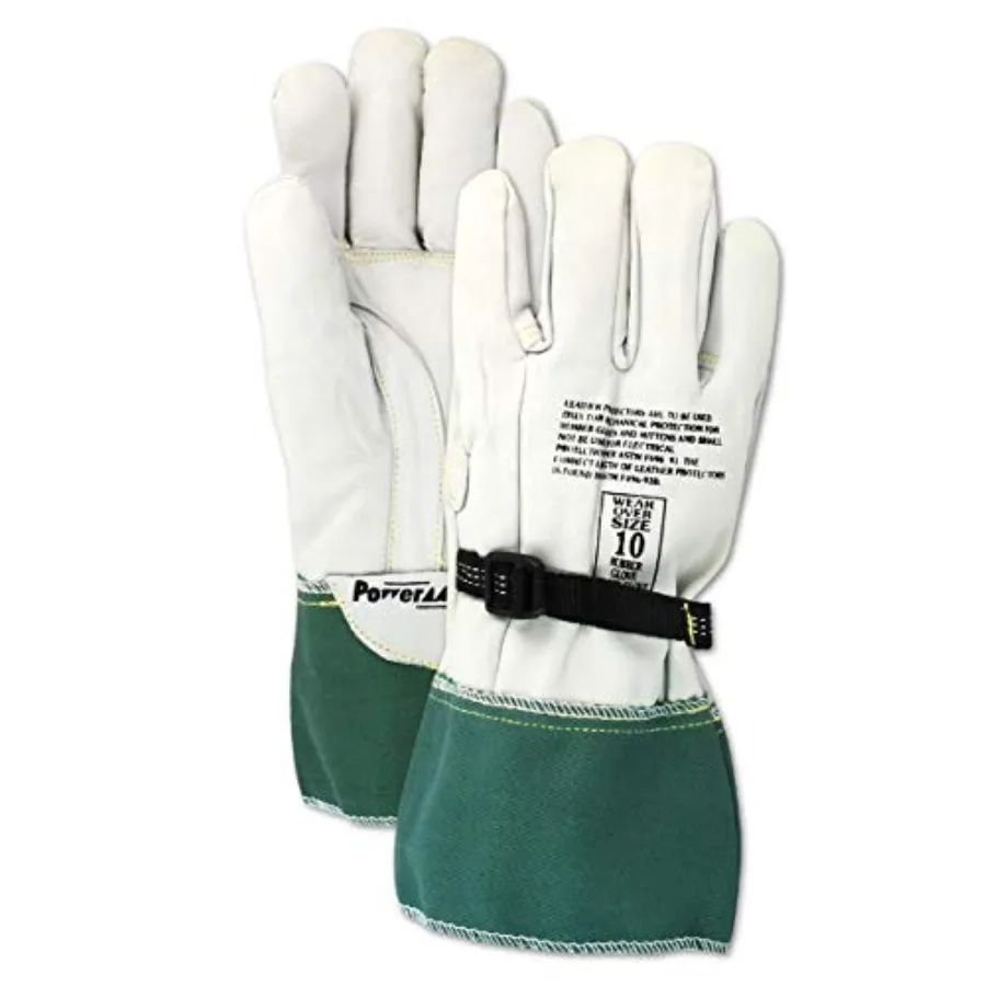 

PowerMaster Low Voltage Leather Lineman Protector Gloves, s, Size 9.5 12604