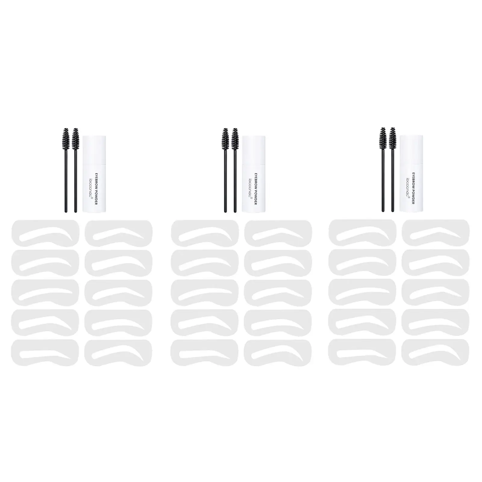 Kit de maquiagem de carimbo de creme de sobrancelha 10 peças cartões de sobrancelha um passo definidor de sobrancelha para aparar linha fina maquiagem de olhos naturais mulheres homens