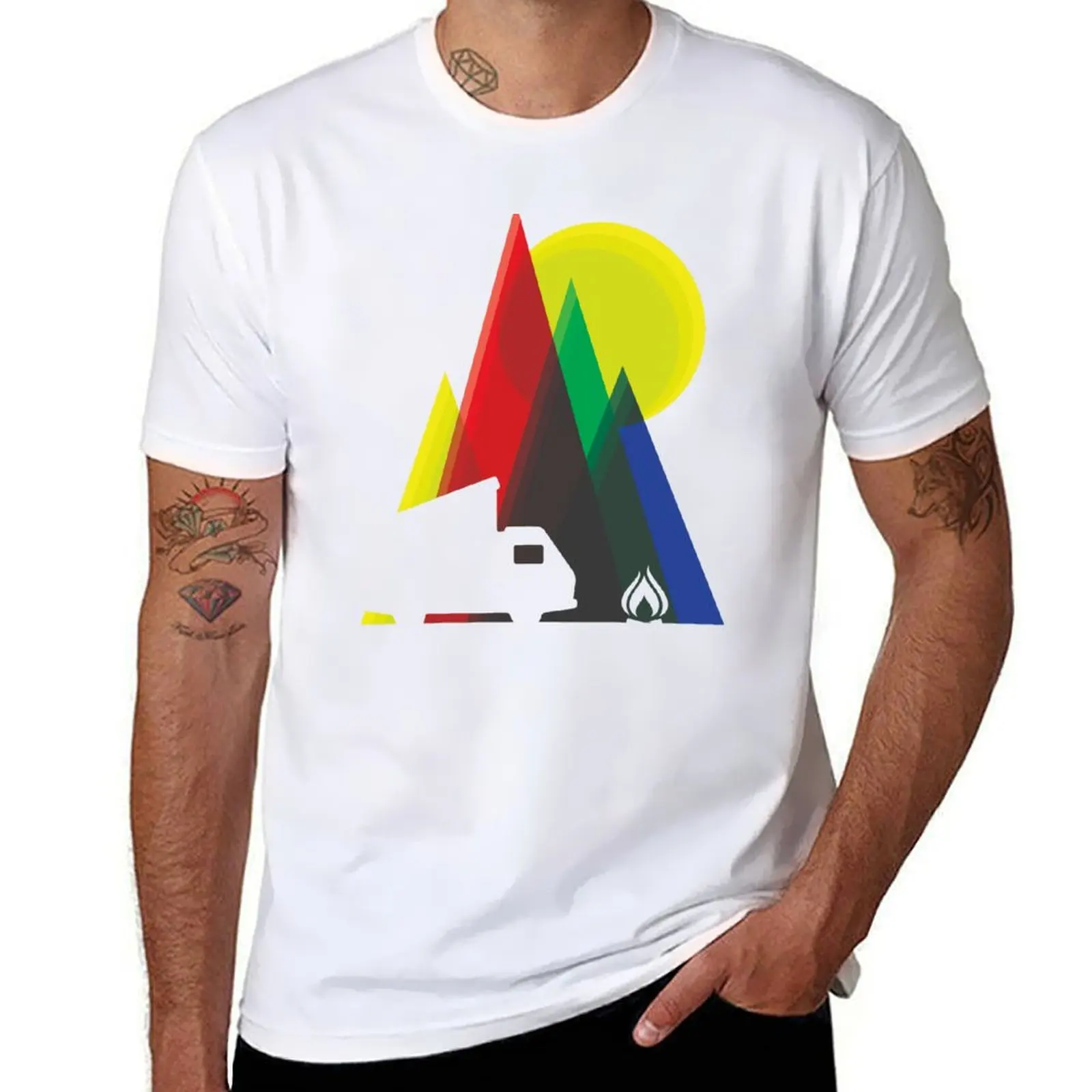 

Camping at sunset T-Shirt man t shirt heavy cotton black cotton t-shirt plain for man package T-Shirt