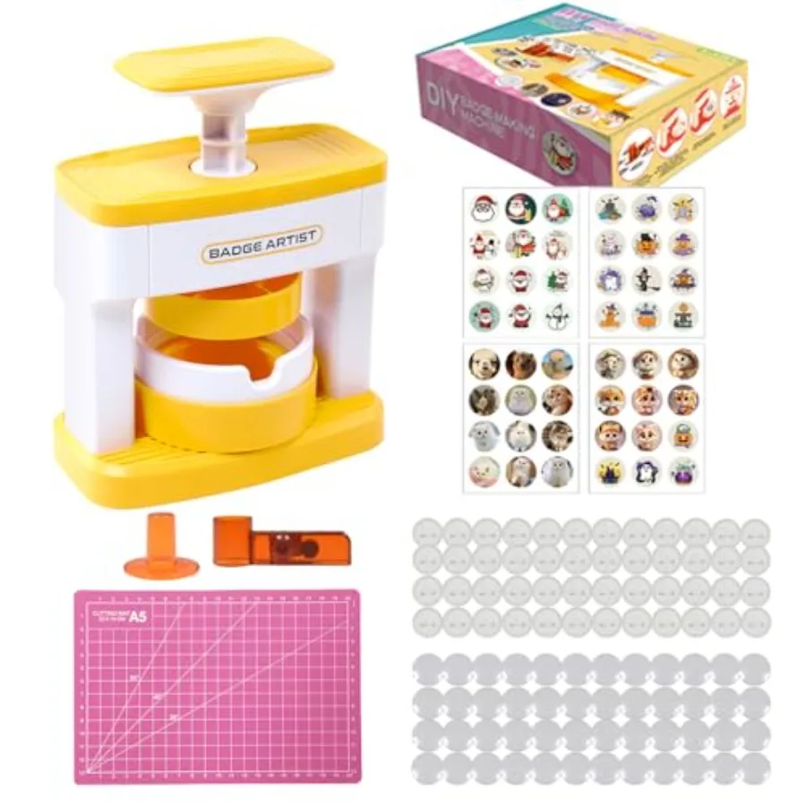 

Машина для изготовления значков 55 мм (2,16 дюйма) с прессом для значков, 48 кнопками, изображениями и круглым резаком