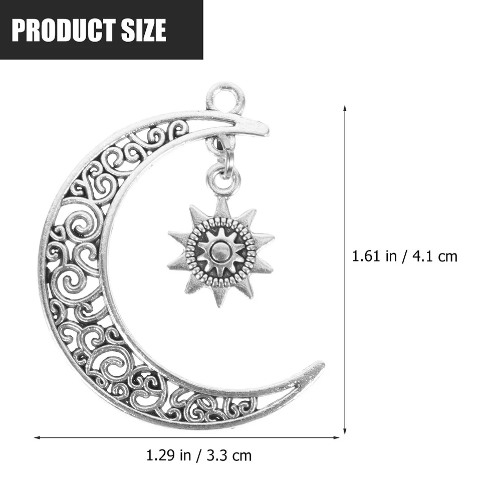 

15 шт., подвески в виде Луны и Солнца, ожерелье, серьги, кулон, аксессуары для самостоятельного изготовления ювелирных изделий, высокая прочность, не легко деформируется