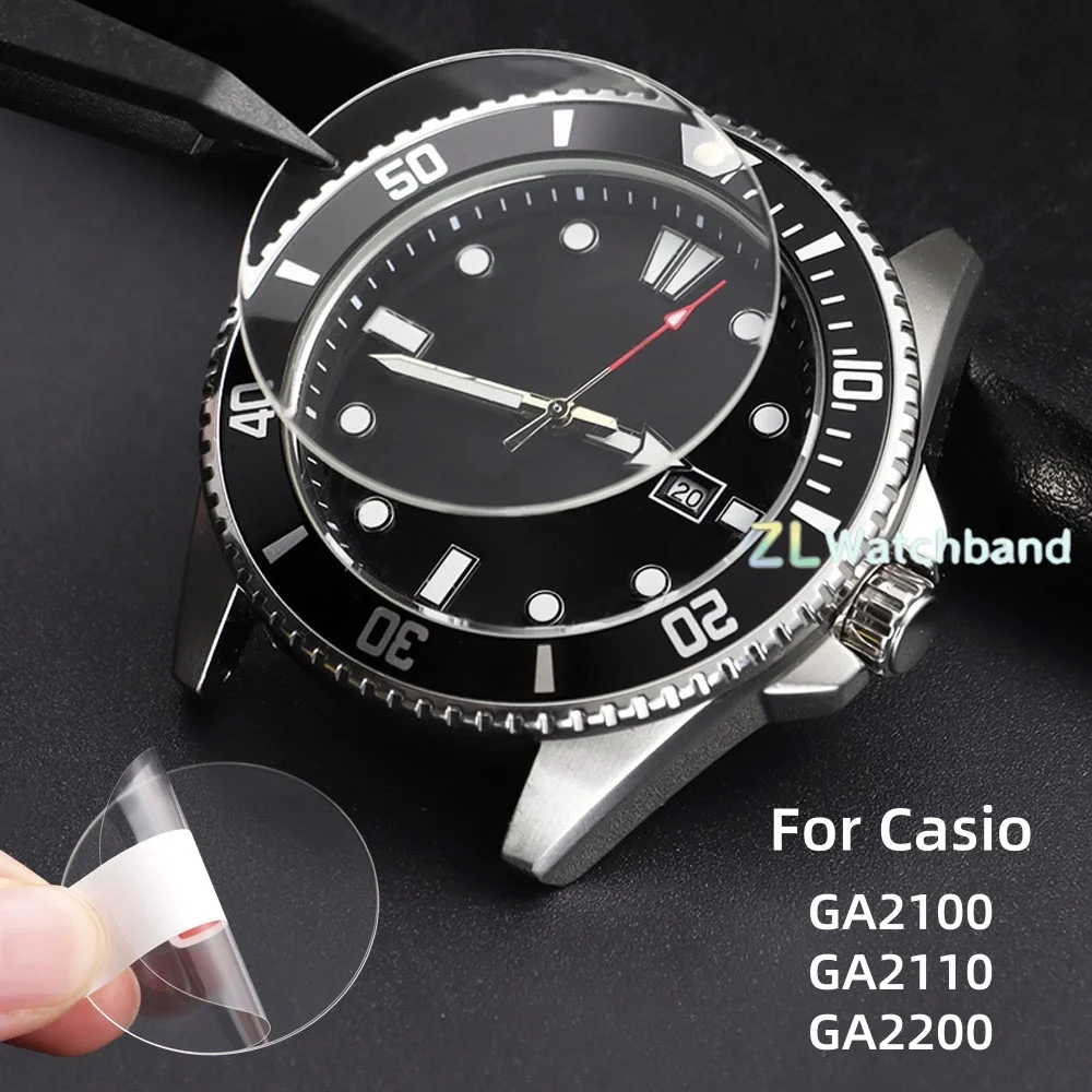 1/2 Piezas de Cristal Templado 9H para Casio GA-2100 GA-2000 GA-2110 GM-2100 GMA-S2100 GA-2200 GA-B2100 GMA-S2100 Protector de Pantalla