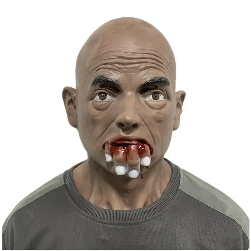 Halloween Devil Mask Haunted House Escape Scary Devil Mask Rotten Mouth Devil Man