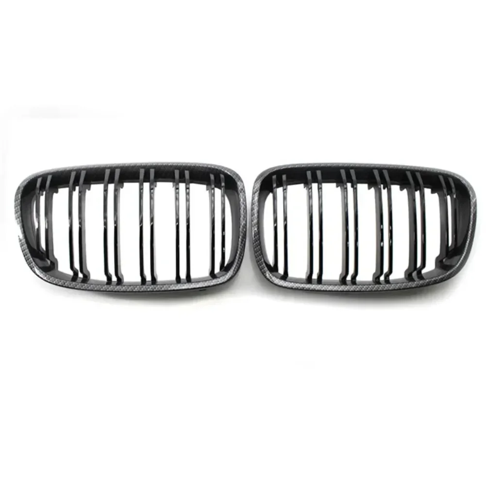 Front Center Grille Grills ABS fit for BMW F20 F21 1-Series 116i 118i 120i 125i 135i 5-Door Hatch Back 2011-2014 Carbon Fiber