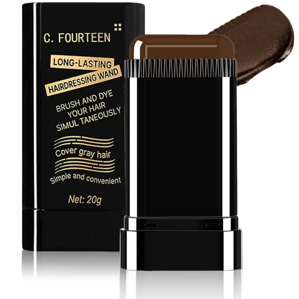 New Waterproof Comb Hair Dye Sweat-proof Easy to Use 2 in 1 Instant Dye Black Color Hair Colouring Cream for Gray Hair Coverage