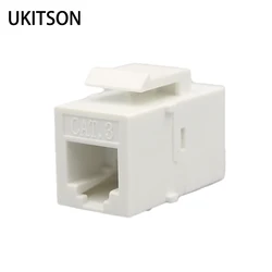 White Color Pass Through RJ11 CAT3 Connector Female To Female Phone Plug Telephone Extender Keystone Jack Socket Insert Kit