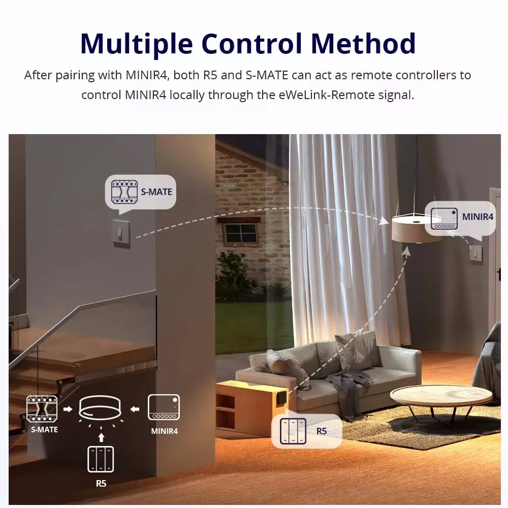 SONOFF Mini R4 Wifi Smart Switch Smart Two Way Remote Control Detach Relay Mode Smart  Home Works With Alexa Google Home Yandex
