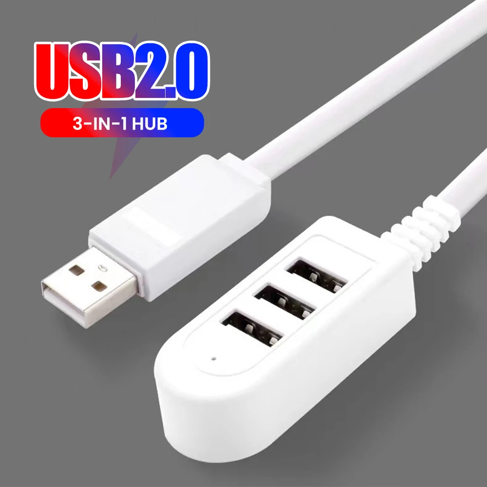 3-in-1 USB 2.0 Hub USB Hub High Speed USB Splitter Adapter For PC Computer Accessories Multiport HUB