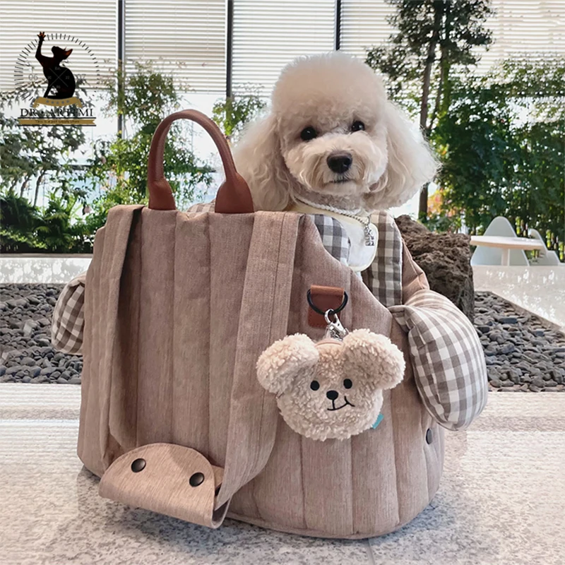 Large Capacity Pet Carrier Bag Outing Handbag Pet Cat Dog Bag Portable Detachable Shoulder Bag