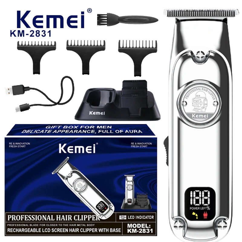 

Kemei Hair Clippers for Men Professional Barber Clippers for Hair Cutting Grooming Set Electric Clippers Low Noise Beard Trimmer