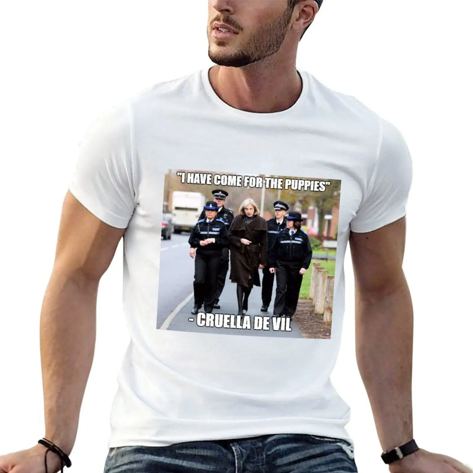 

Theresa May / Cruella Da Vil T-Shirt t shirt man plain cotton t shirt pack T-Shirt