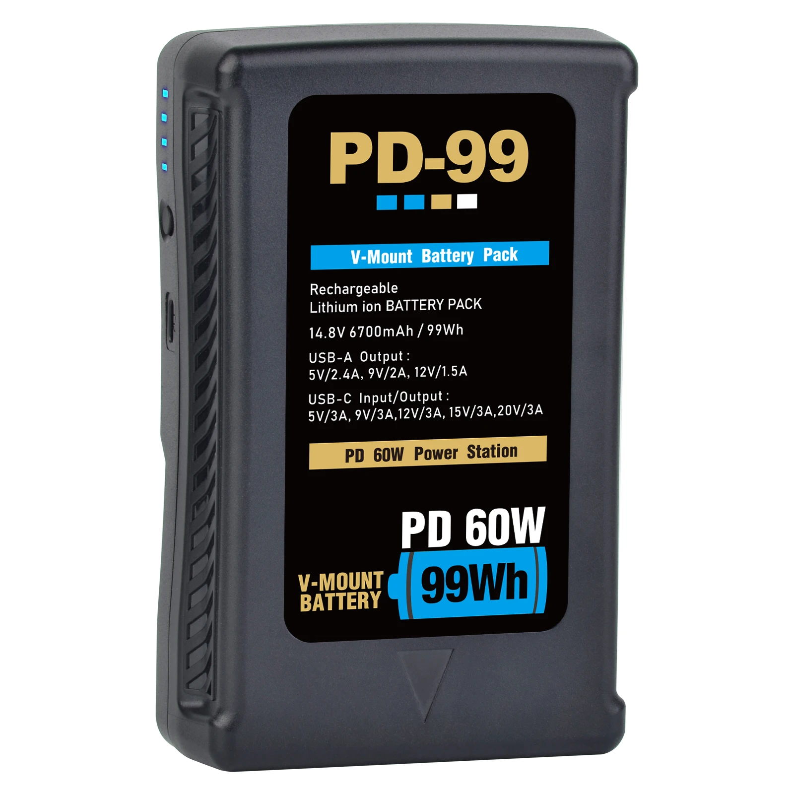 

PD-99 14.8V 6700mAh V-Mount Battery Pack with PD60W Type-C Cable For Sony RED Blackmagic Camcorder Camera LED Light Accessories