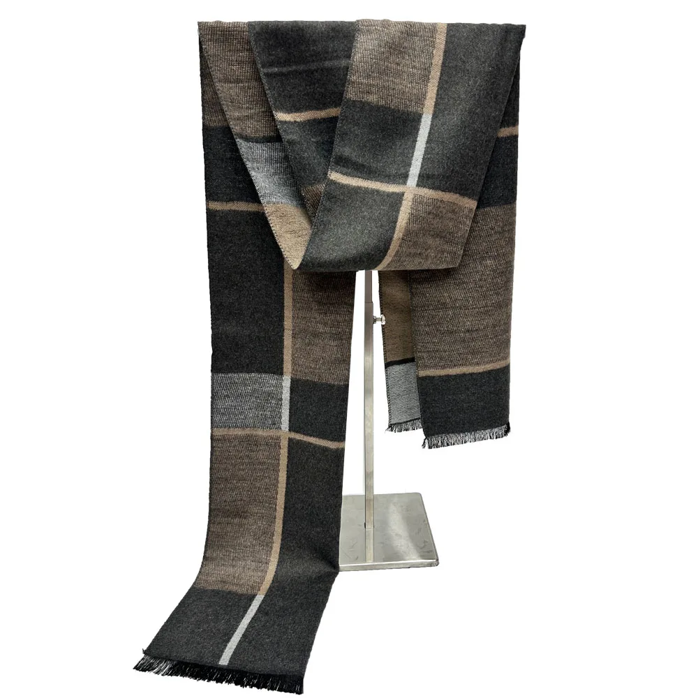 

Модный мужской шарф из полиэстера в клетку зима-осень, оптовая продажа, доступны 3 цвета