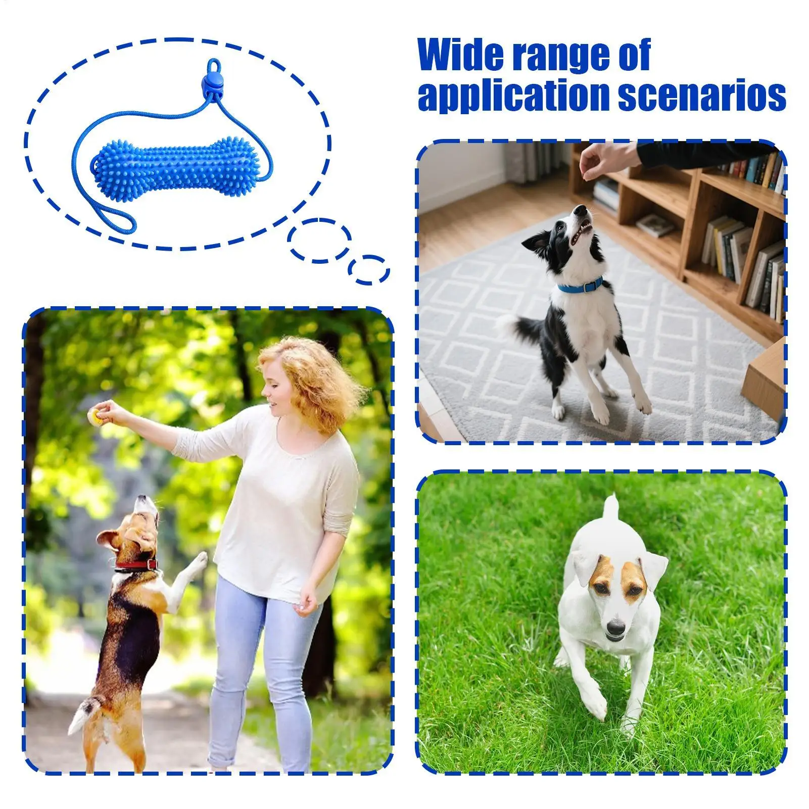 Hundekau-Sticks Doppelwirkendes Zahnreinigungsspielzeug Langlebiger Gummi-Beißring für Welpen Kleine Mittlere Große Rassen Tägliche Zahnpflege – Detail 5