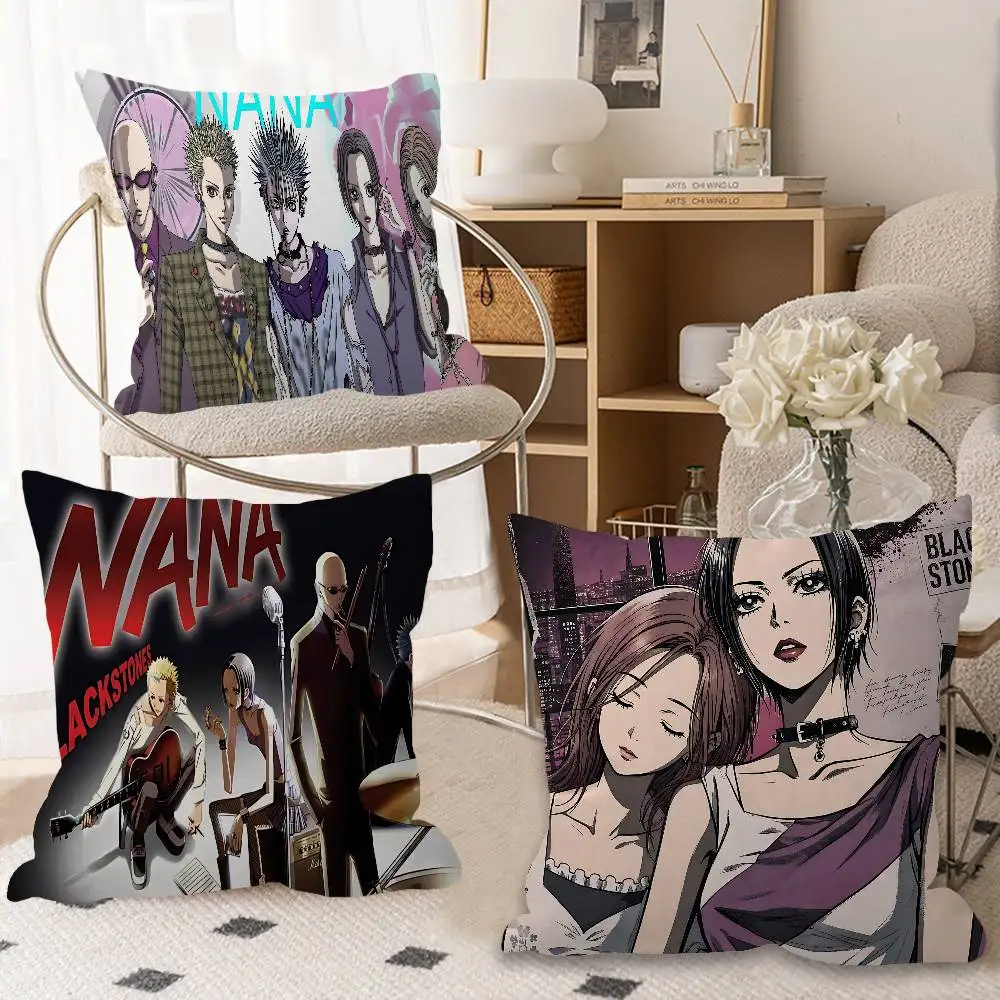 Japanese Anime Nana Cushion Cover Polyester Sofa Cushions Decorative Throw Pillows Home Decoration Pillowcover